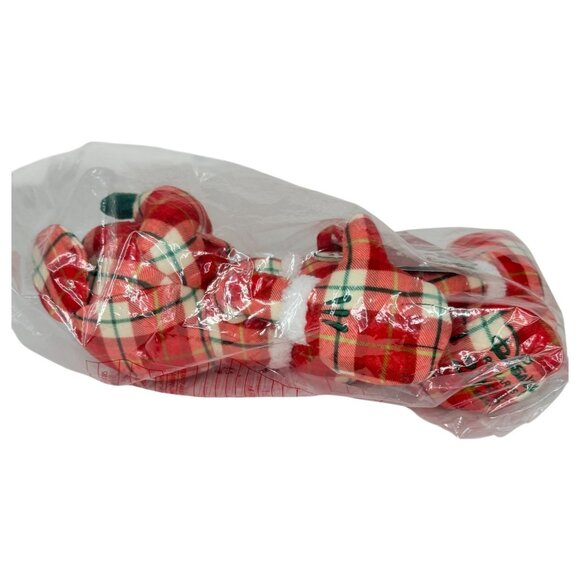 2025 Disney Cardmember Exclusive Mickey Mouse Plush Christmas Holiday Plaid - Picture 4 of 7